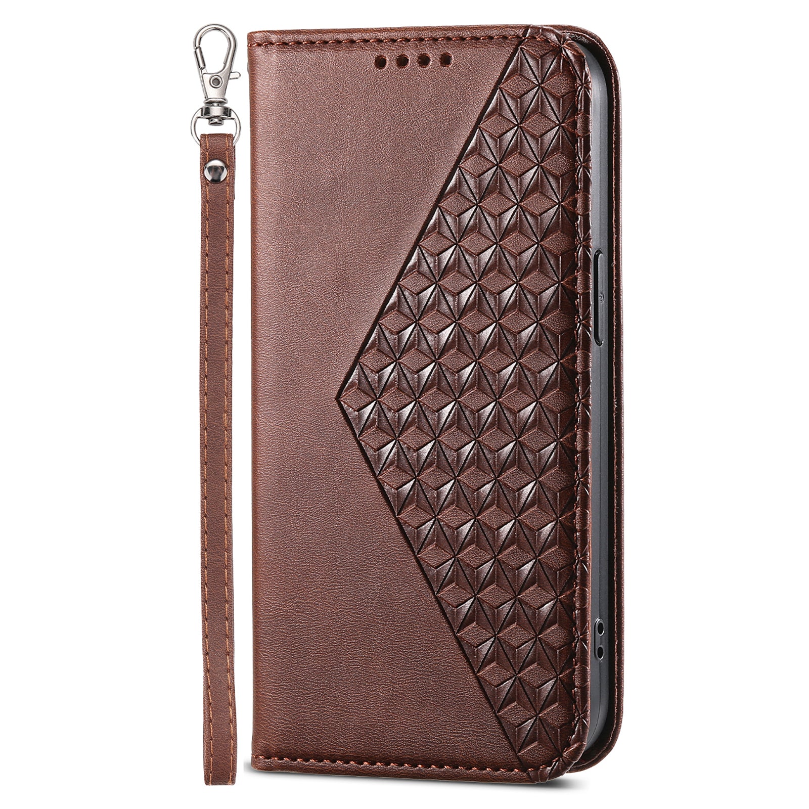 For Samsung Galaxy A05s 4G Case Imprinted Rhombus Pattern Wallet Stand Phone Cover For Samsung Galaxy A05s 4G Case Imprinted Rhombus Pattern Wallet Stand Phone Cover